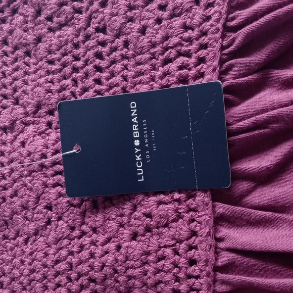 NWT- Lucky Brand Women's Crochet Tank Top Sleeveless.Size S. Color Purple. - Picture 5 of 16